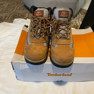 Timberland Men's Tan and Gray Hiking Boots